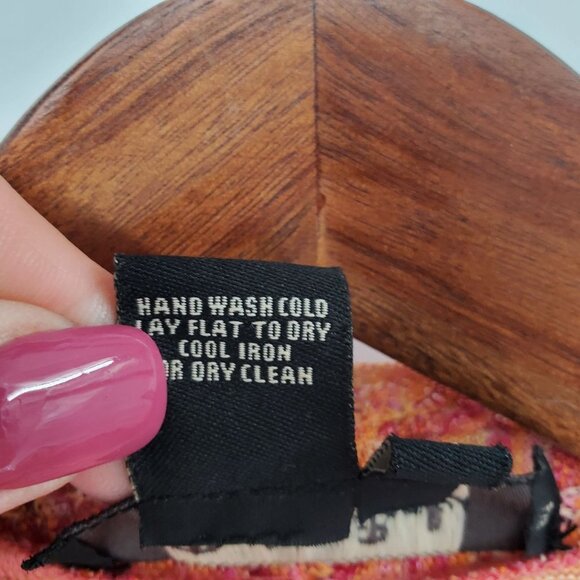 Peck & Peck Womens Striped Knit Cardigan‎ Sweater Sz 16 Orange Open Front - Picture 6 of 8